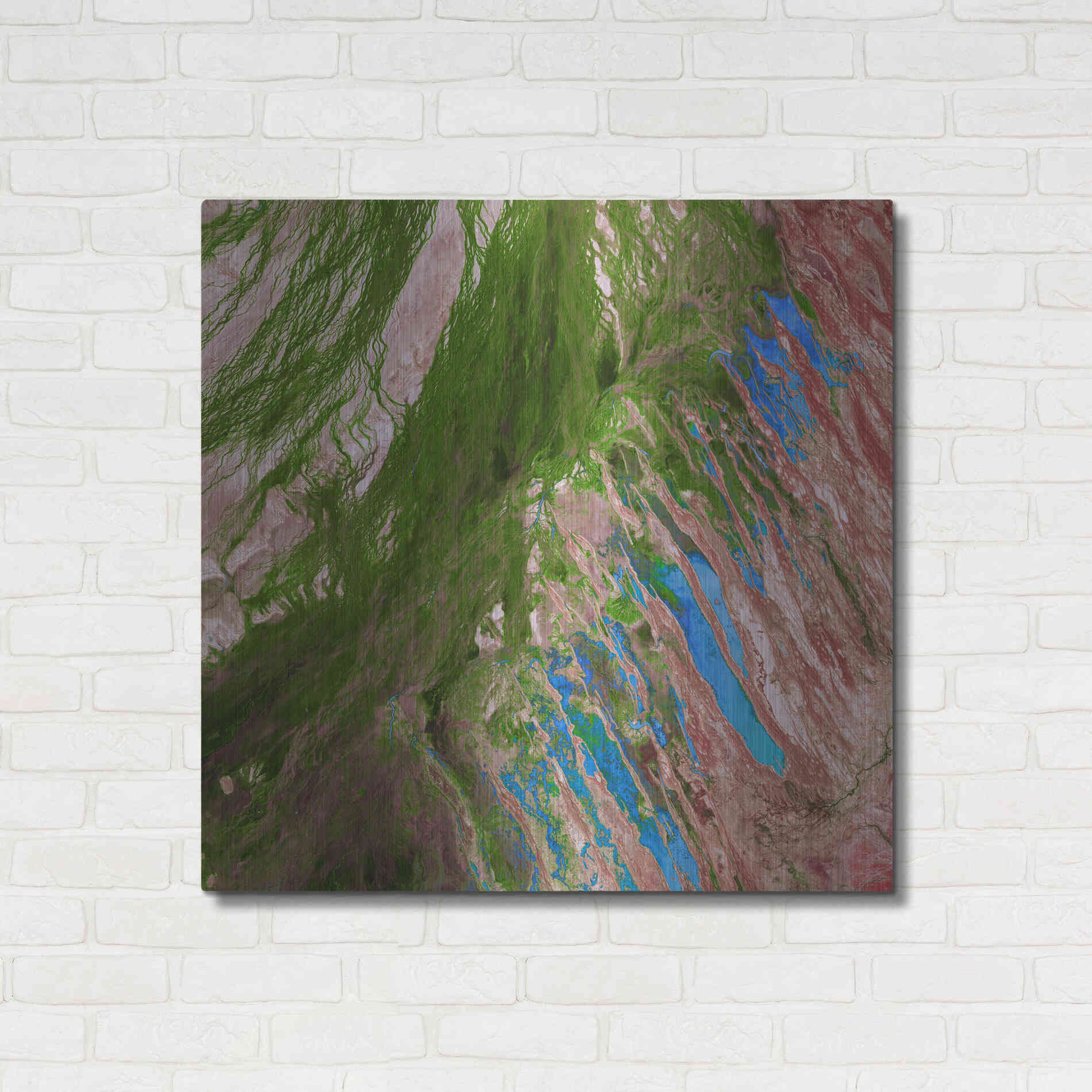 Luxe Metal Art 'Earth as Art: Painting the Desert,' Metal Wall Art,36x36