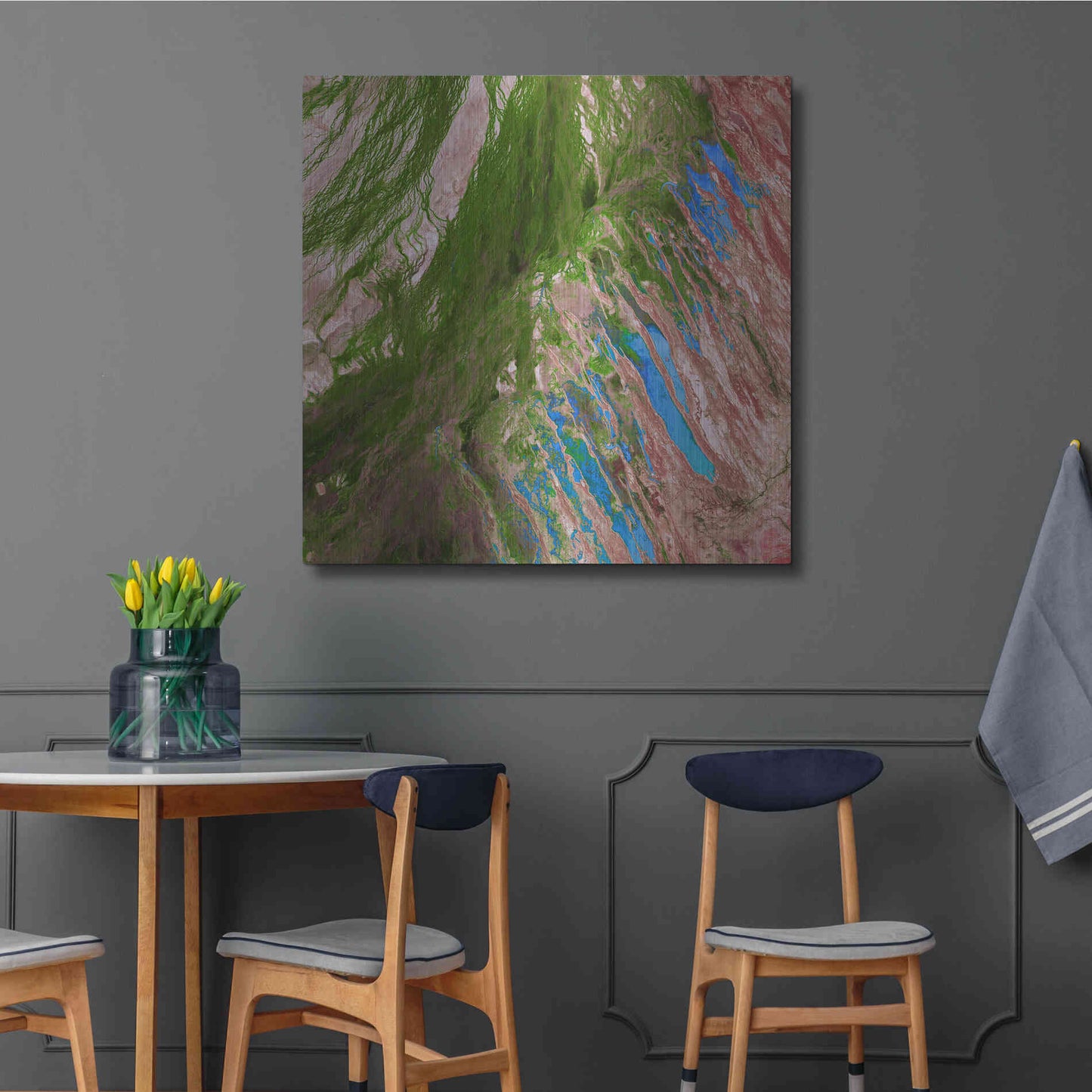 Luxe Metal Art 'Earth as Art: Painting the Desert,' Metal Wall Art,36x36