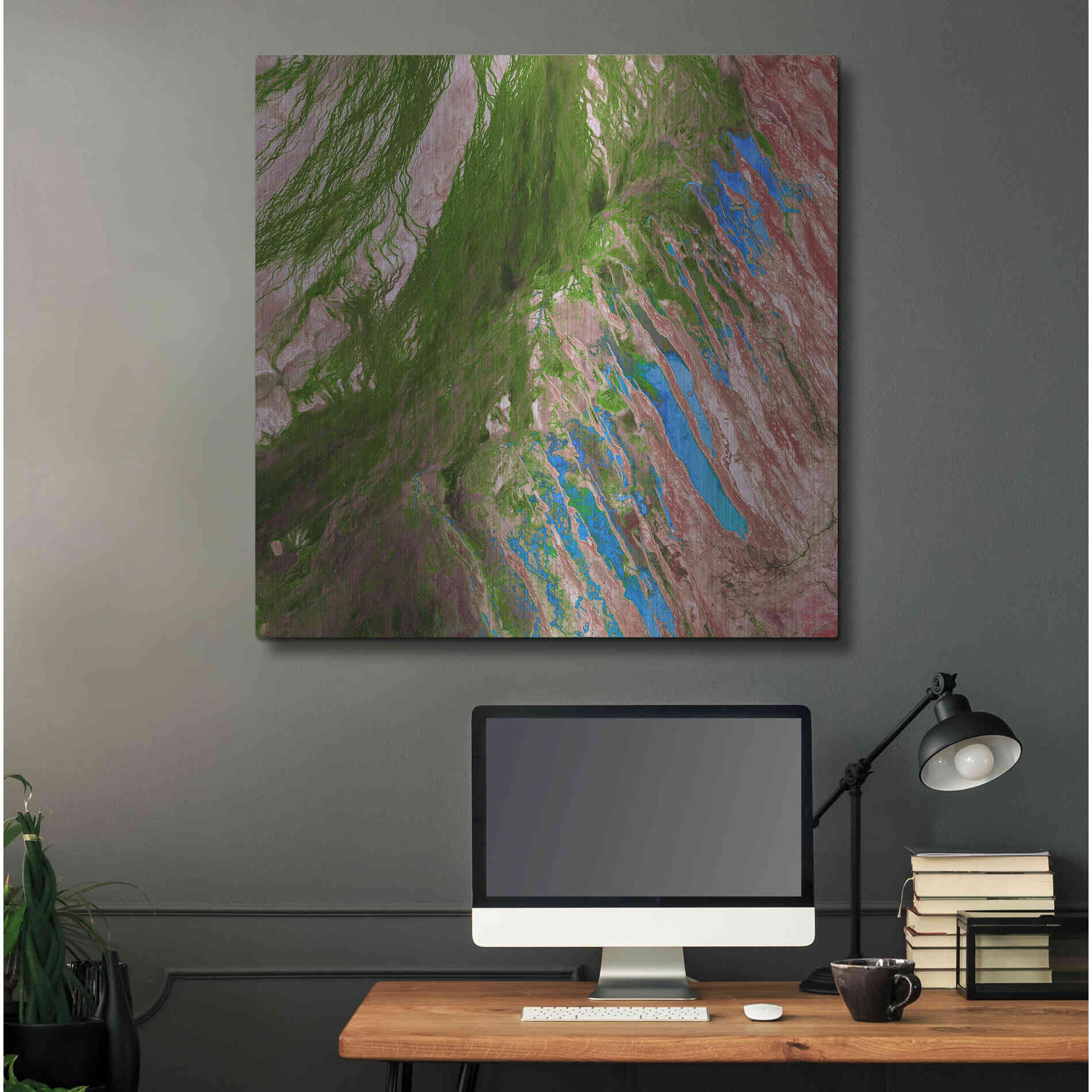 Luxe Metal Art 'Earth as Art: Painting the Desert,' Metal Wall Art,36x36