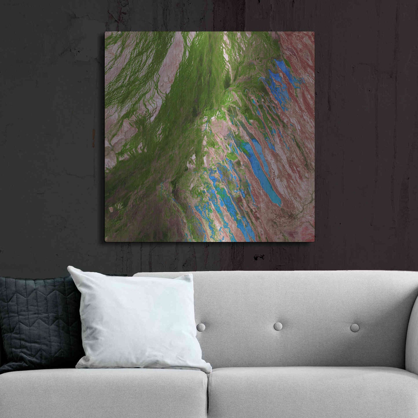 Luxe Metal Art 'Earth as Art: Painting the Desert,' Metal Wall Art,36x36