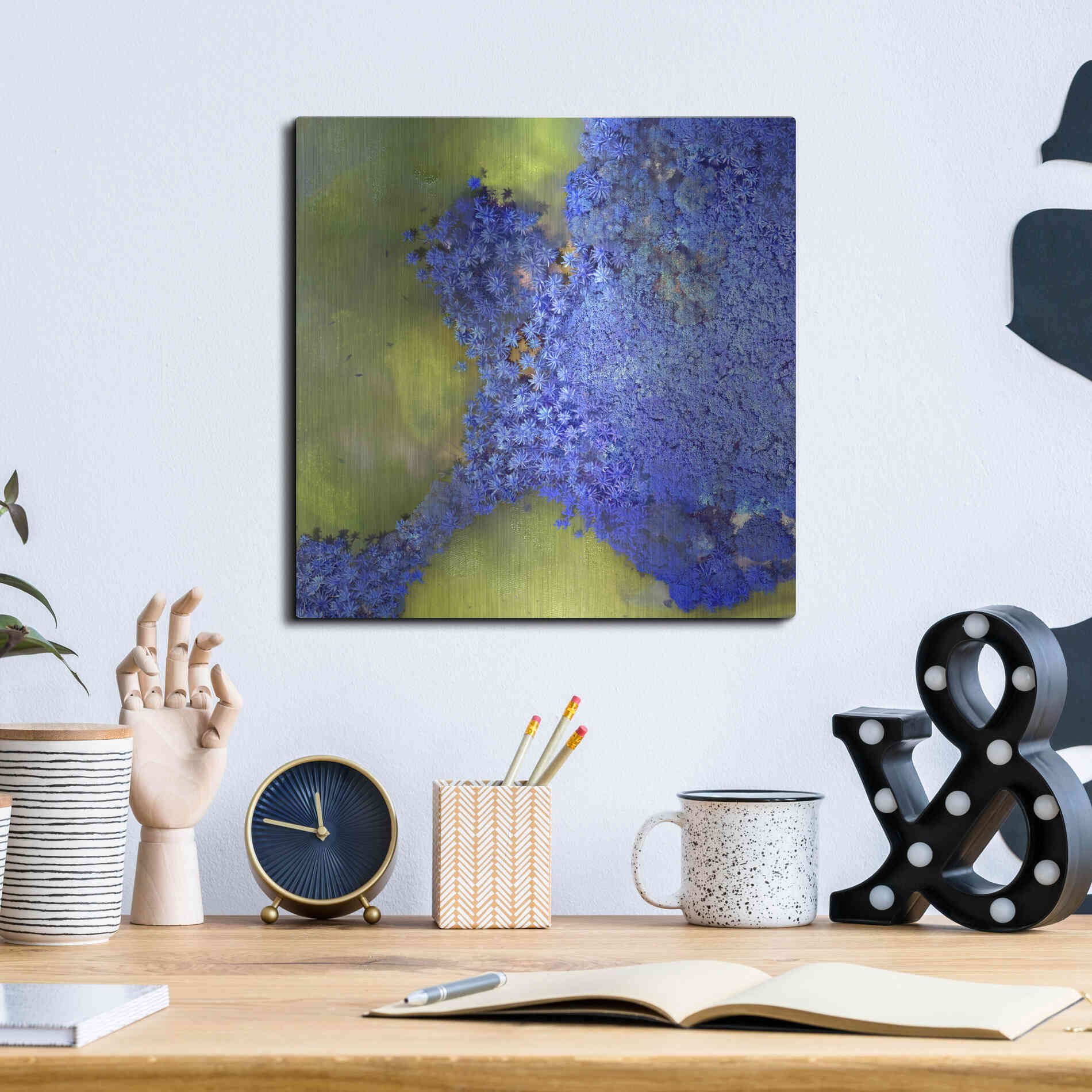 Luxe Metal Art 'Earth as Art: Palmyra,' Metal Wall Art,12x12