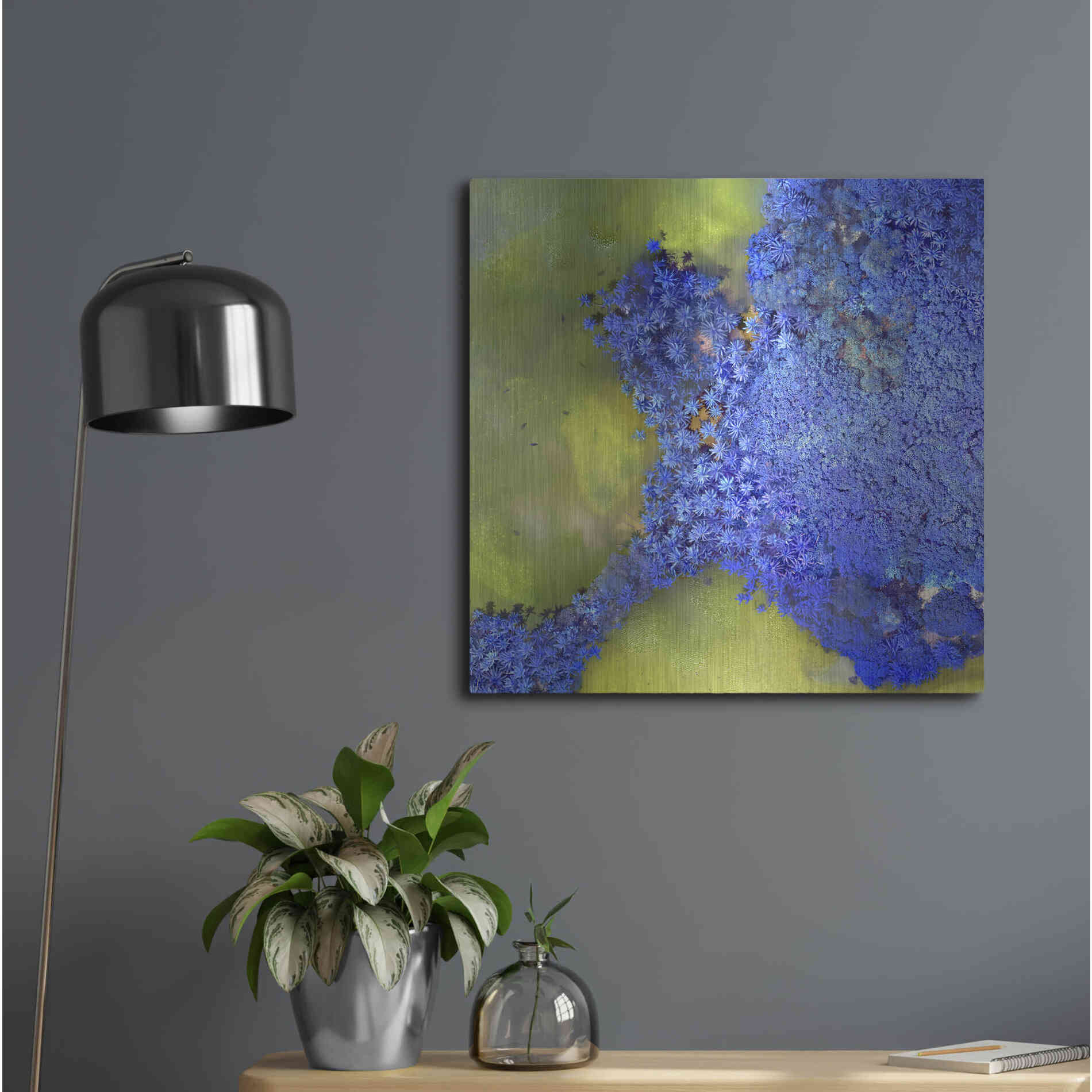 Luxe Metal Art 'Earth as Art: Palmyra,' Metal Wall Art,24x24