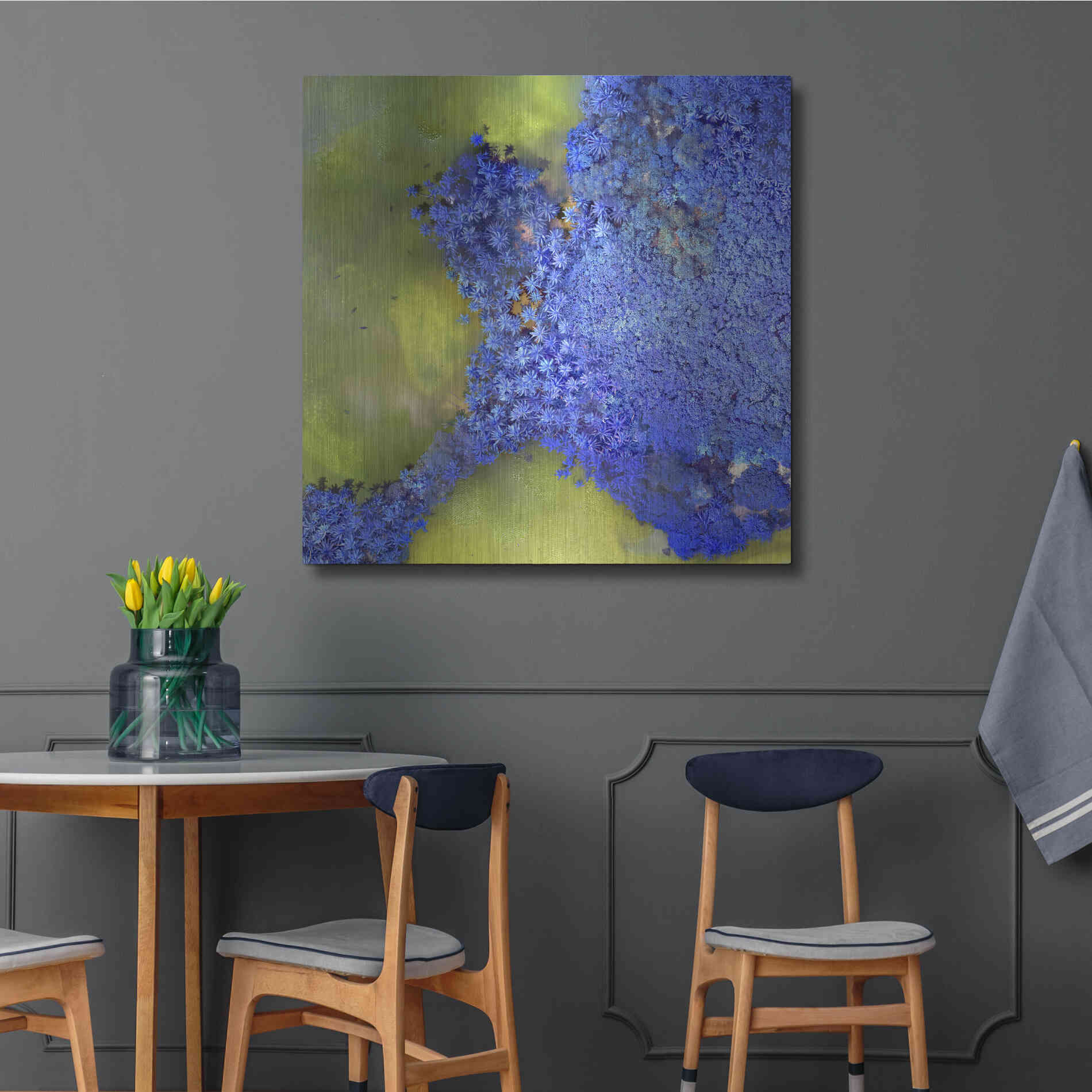 Luxe Metal Art 'Earth as Art: Palmyra,' Metal Wall Art,36x36