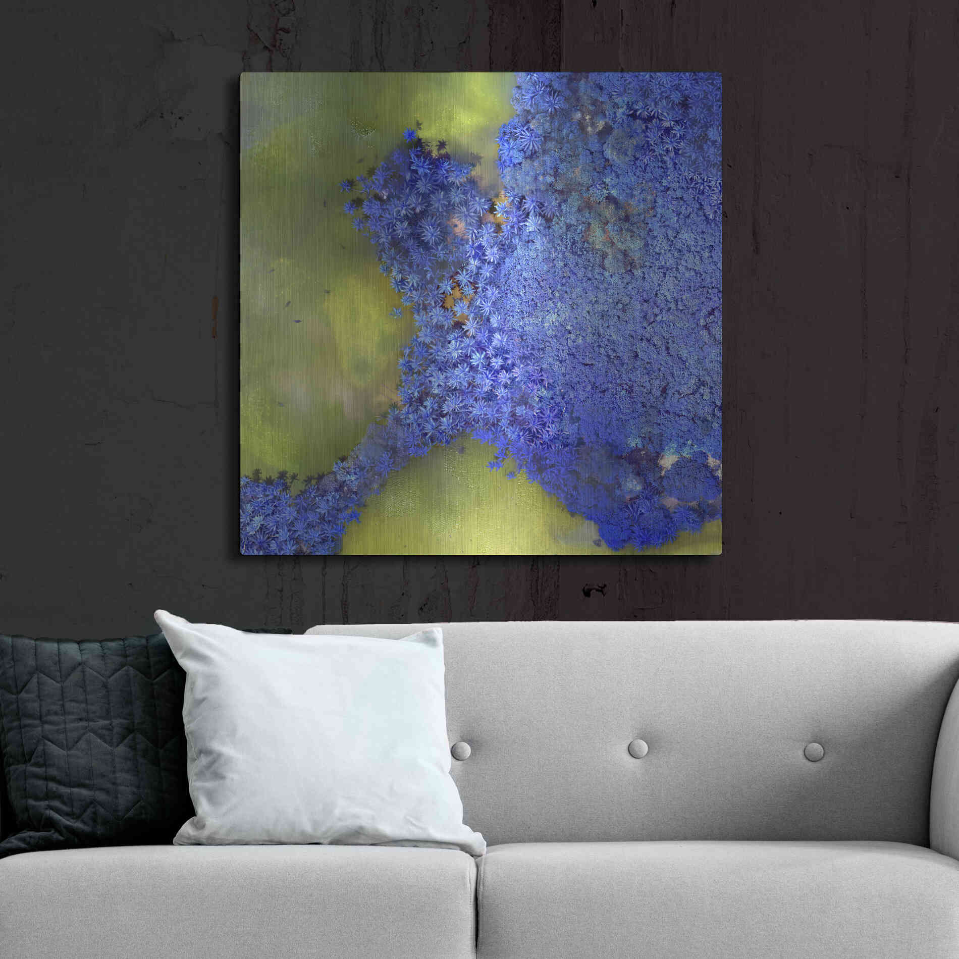 Luxe Metal Art 'Earth as Art: Palmyra,' Metal Wall Art,36x36