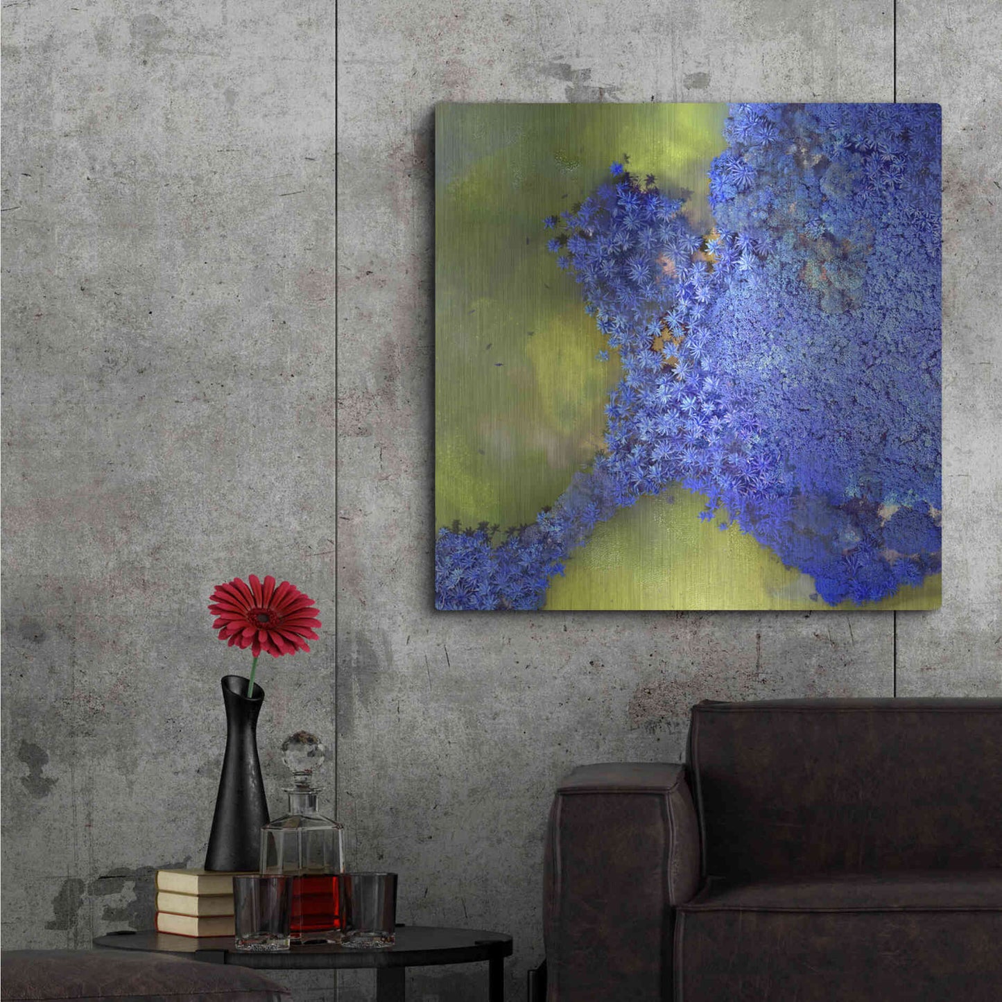 Luxe Metal Art 'Earth as Art: Palmyra,' Metal Wall Art,36x36
