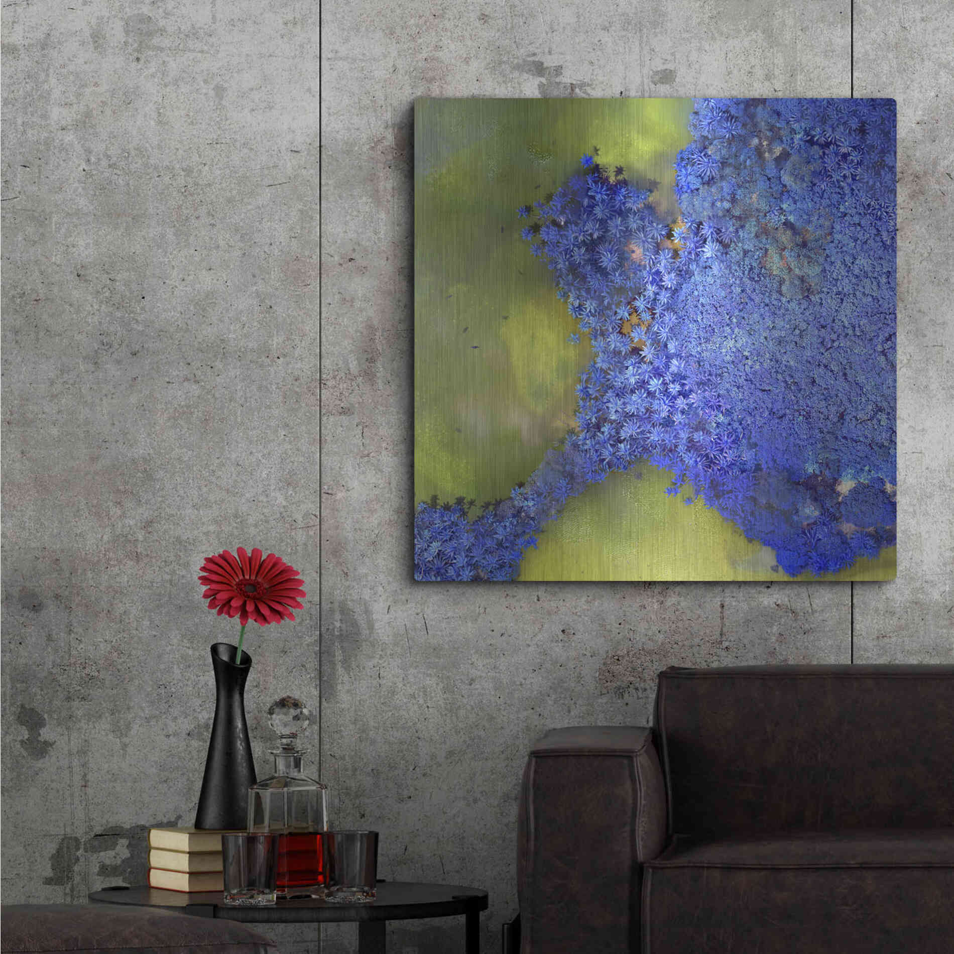 Luxe Metal Art 'Earth as Art: Palmyra,' Metal Wall Art,36x36