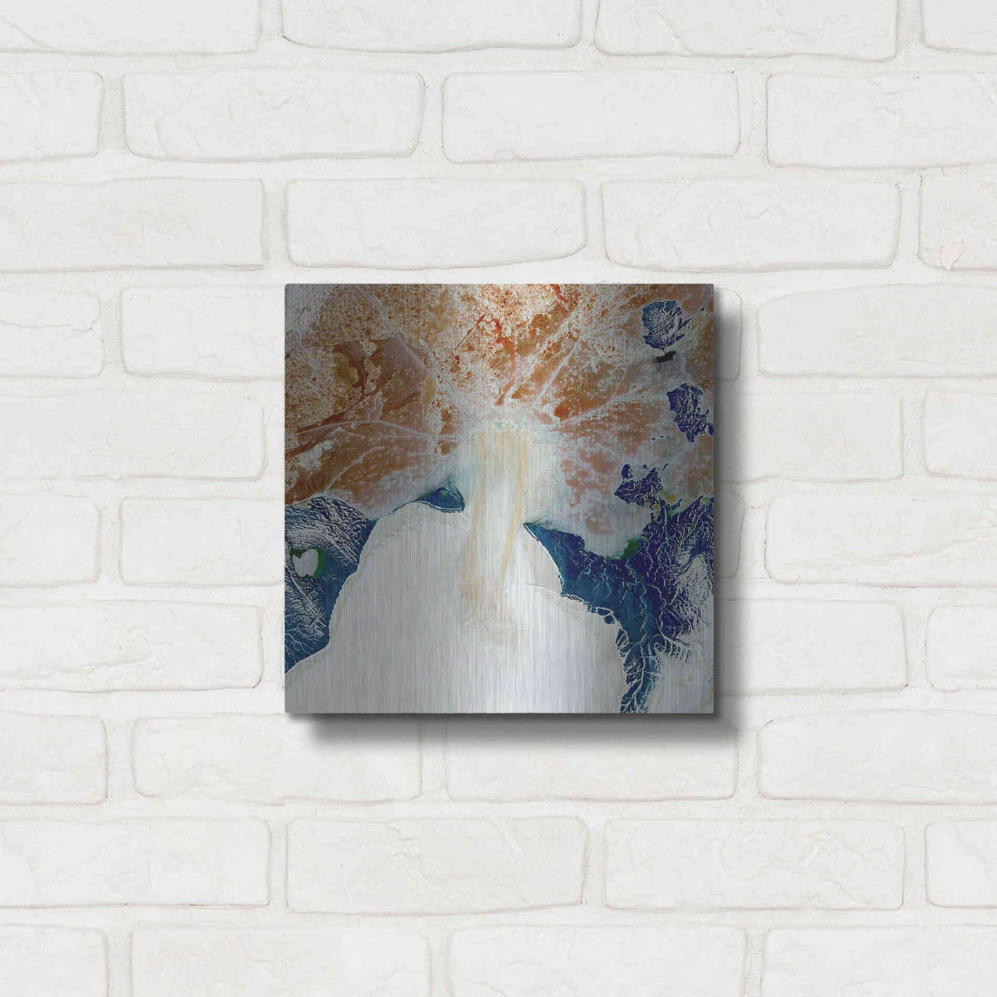 Luxe Metal Art 'Earth as Art: Rapid Ice Movement,' Metal Wall Art,12x12