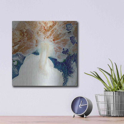 Luxe Metal Art 'Earth as Art: Rapid Ice Movement,' Metal Wall Art,12x12