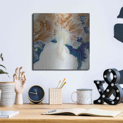 Luxe Metal Art 'Earth as Art: Rapid Ice Movement,' Metal Wall Art,12x12