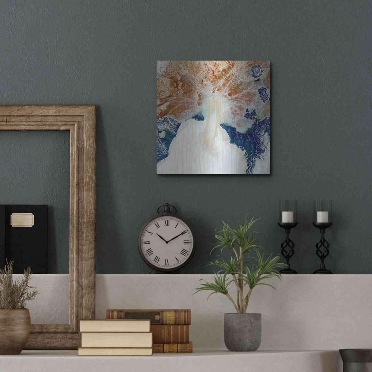 Luxe Metal Art 'Earth as Art: Rapid Ice Movement,' Metal Wall Art,12x12