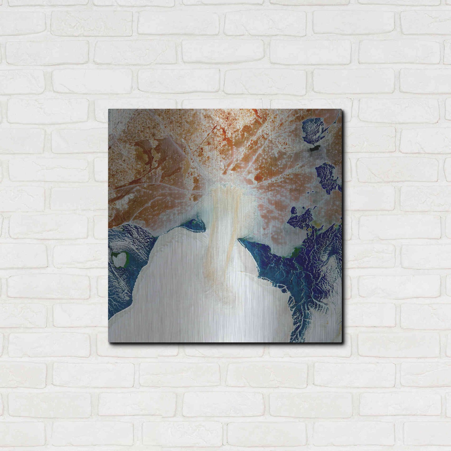 Luxe Metal Art 'Earth as Art: Rapid Ice Movement,' Metal Wall Art,24x24