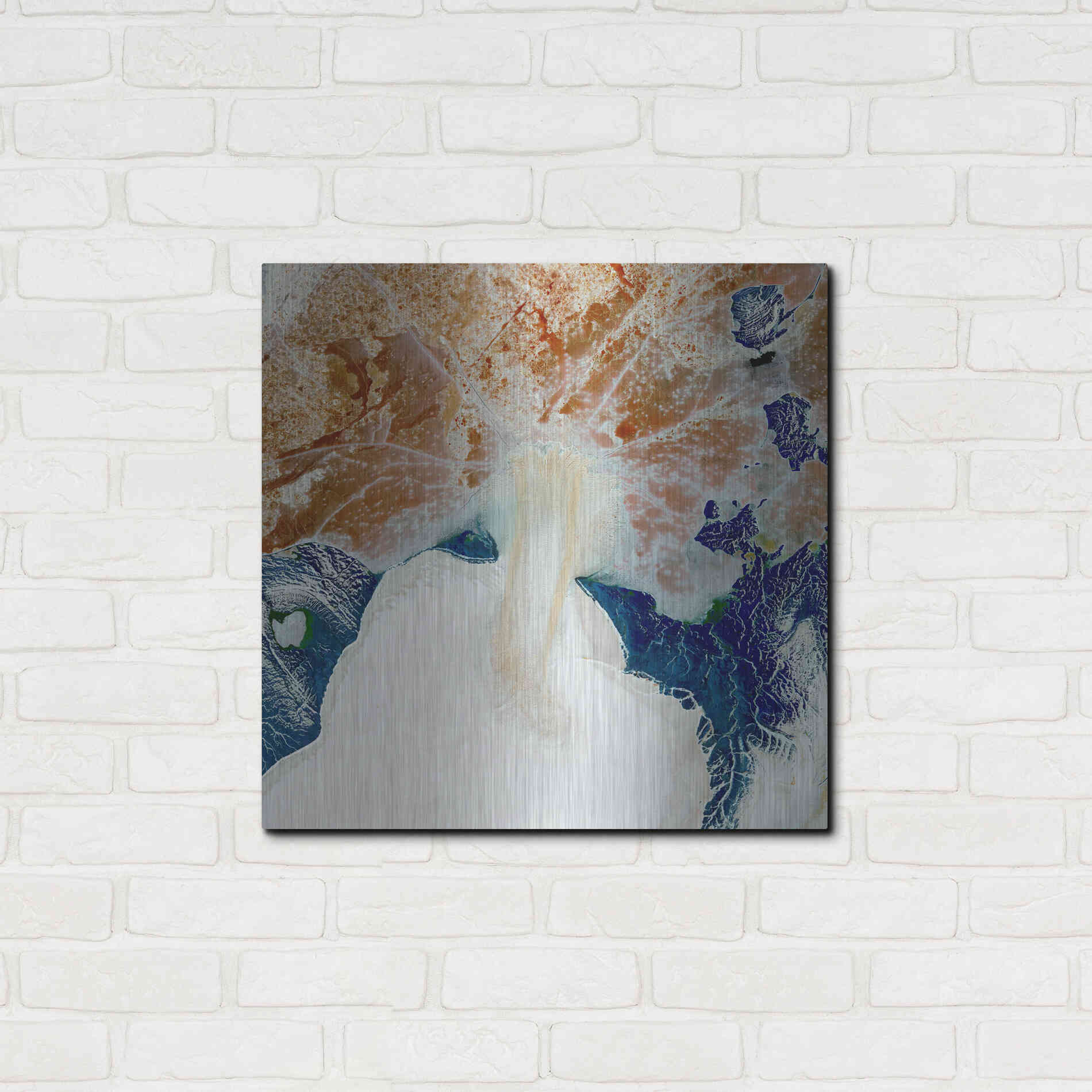 Luxe Metal Art 'Earth as Art: Rapid Ice Movement,' Metal Wall Art,24x24