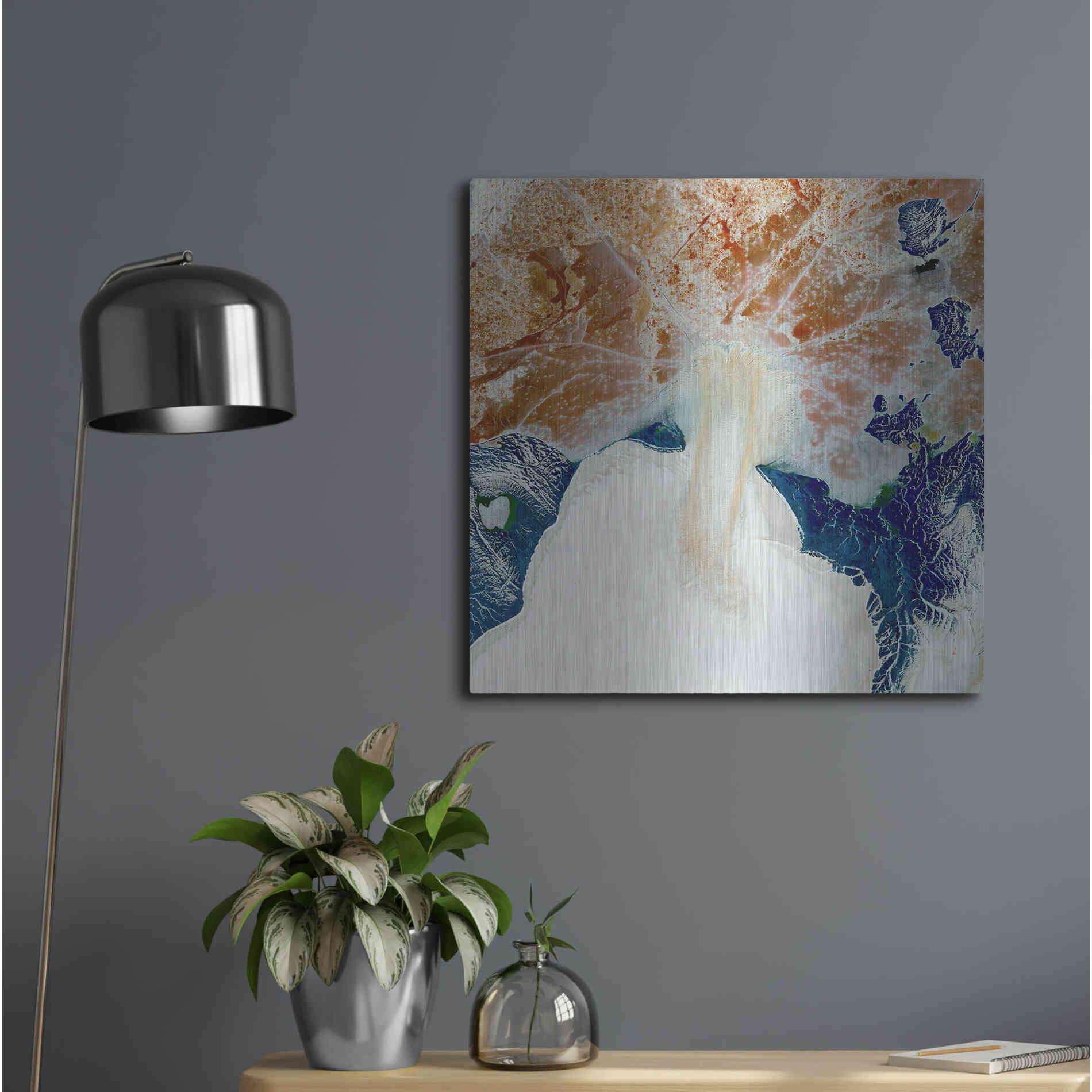 Luxe Metal Art 'Earth as Art: Rapid Ice Movement,' Metal Wall Art,24x24