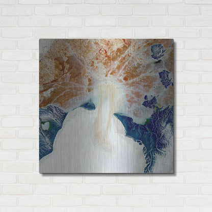 Luxe Metal Art 'Earth as Art: Rapid Ice Movement,' Metal Wall Art,36x36