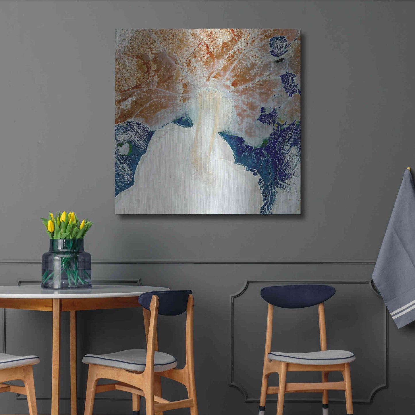 Luxe Metal Art 'Earth as Art: Rapid Ice Movement,' Metal Wall Art,36x36