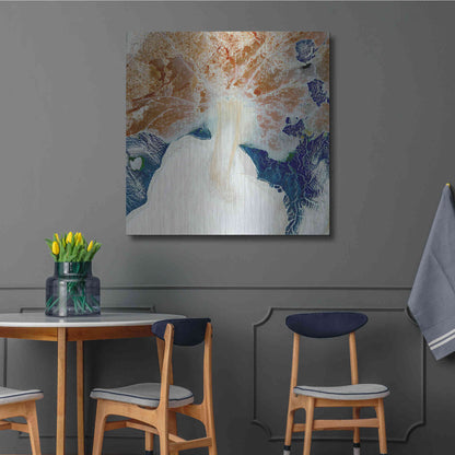 Luxe Metal Art 'Earth as Art: Rapid Ice Movement,' Metal Wall Art,36x36