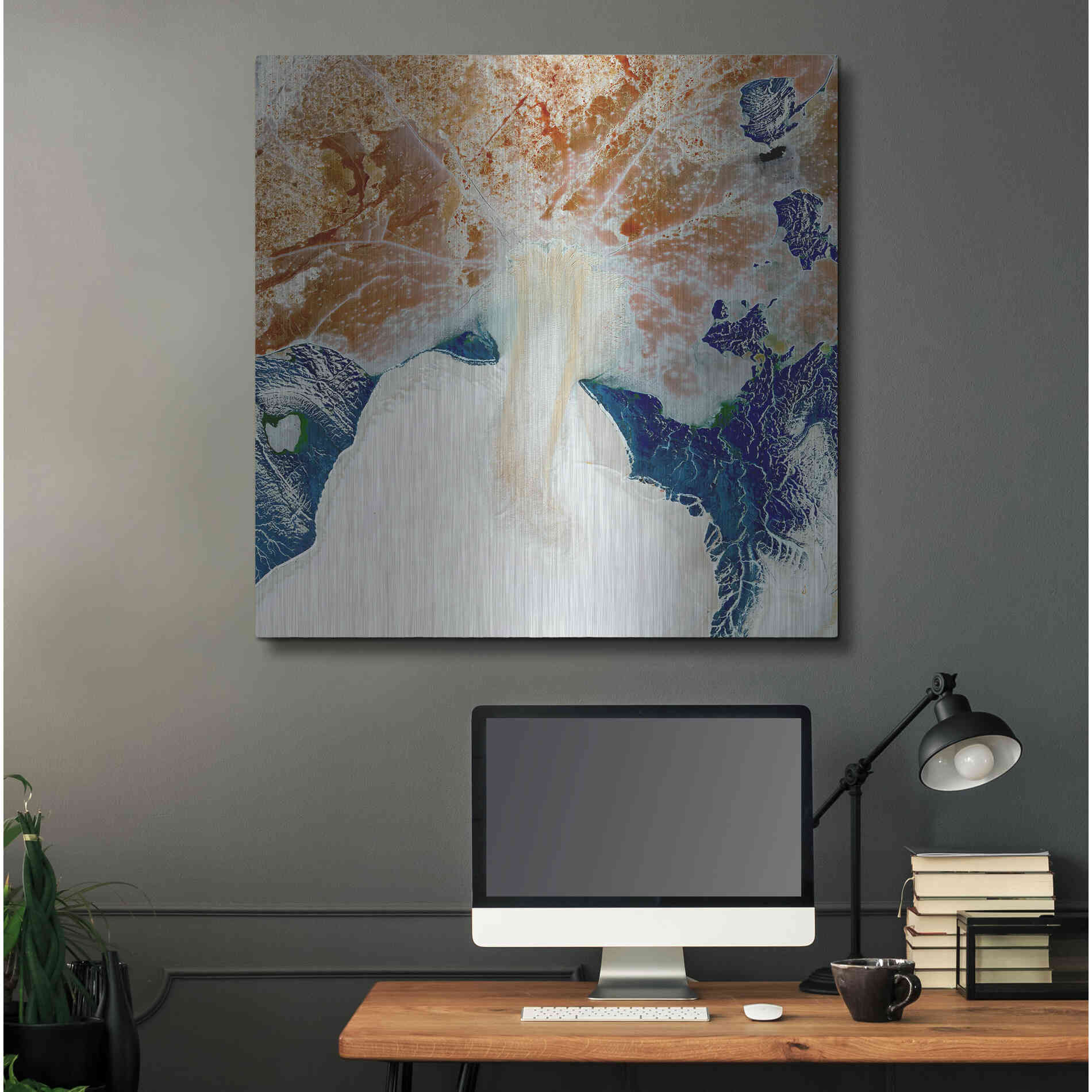 Luxe Metal Art 'Earth as Art: Rapid Ice Movement,' Metal Wall Art,36x36