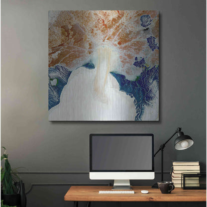Luxe Metal Art 'Earth as Art: Rapid Ice Movement,' Metal Wall Art,36x36