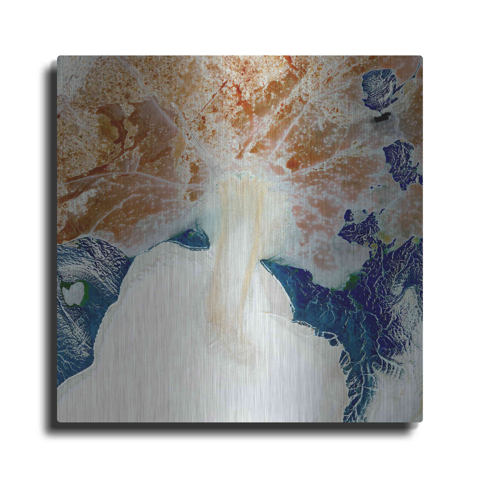 Luxe Metal Art 'Earth as Art: Rapid Ice Movement,' Metal Wall Art