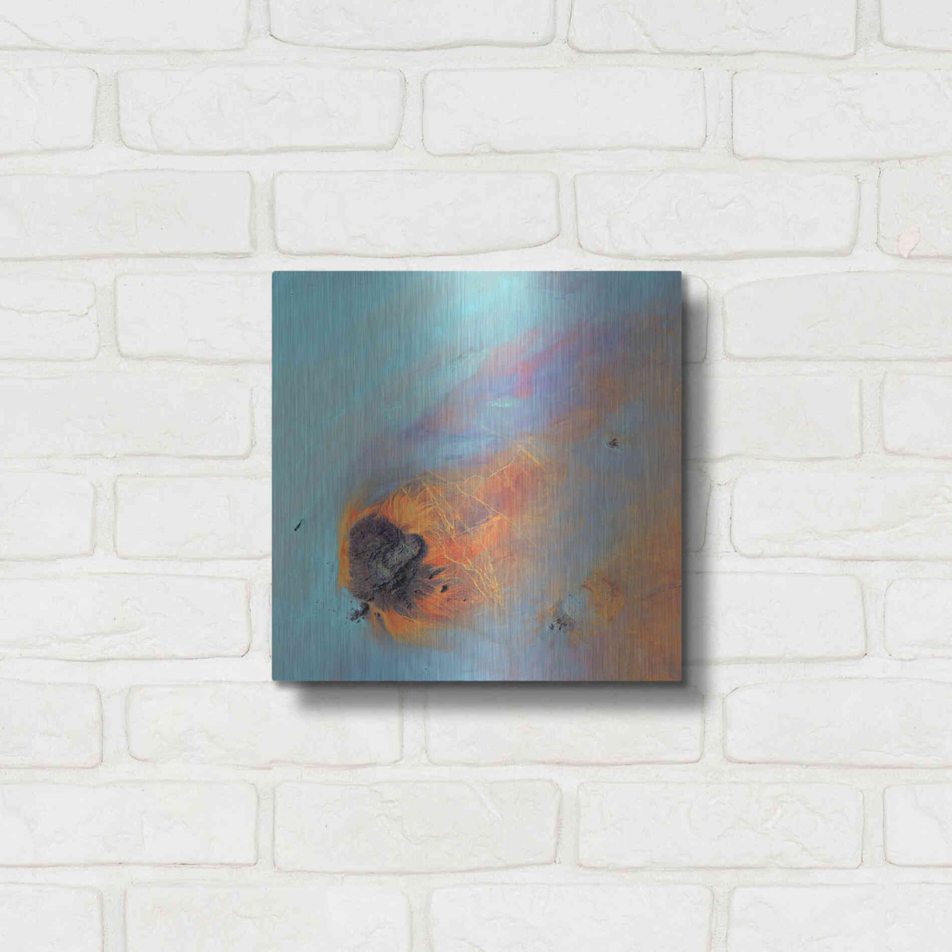 Luxe Metal Art 'Earth as Art: Re-Entry,' Metal Wall Art,12x12