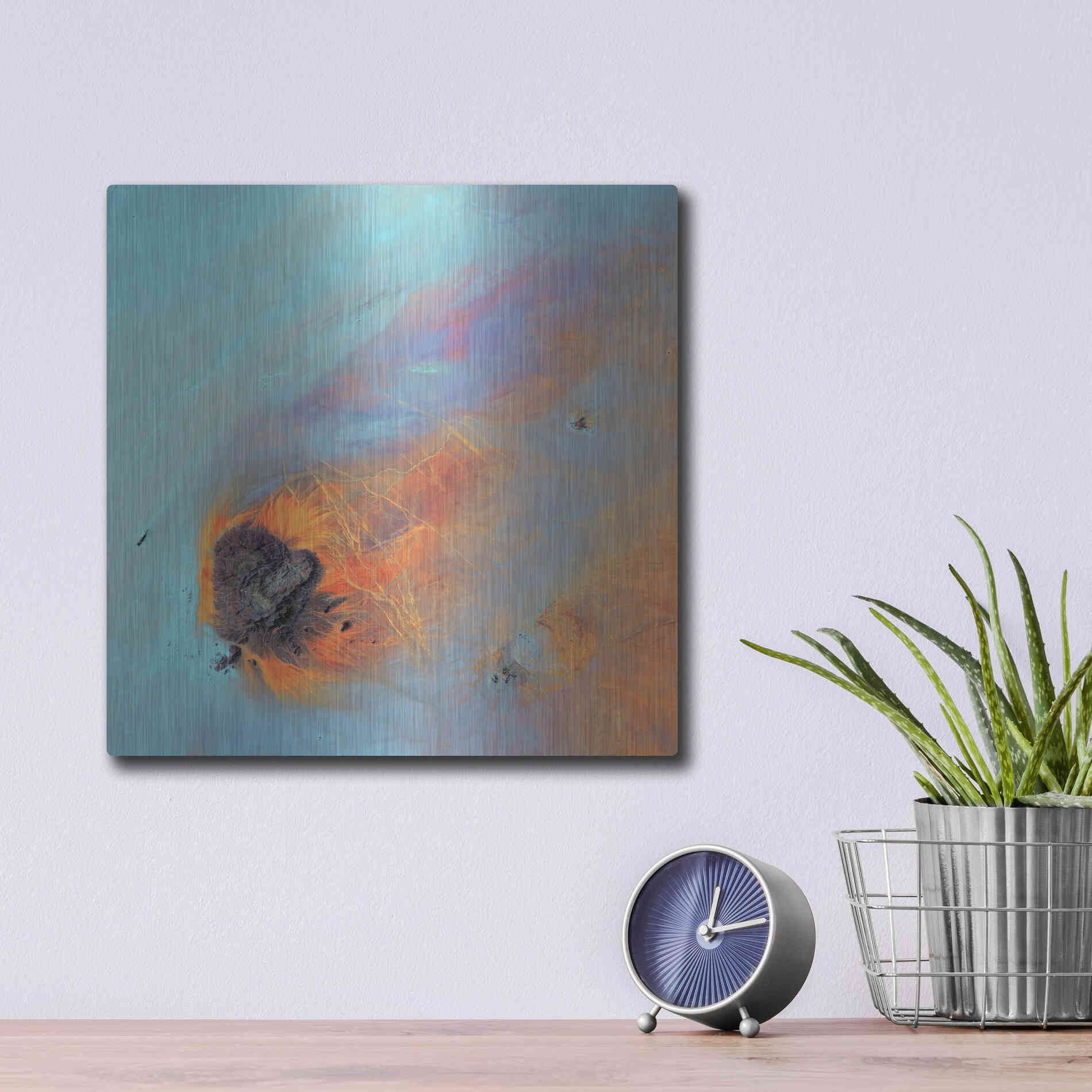 Luxe Metal Art 'Earth as Art: Re-Entry,' Metal Wall Art,12x12