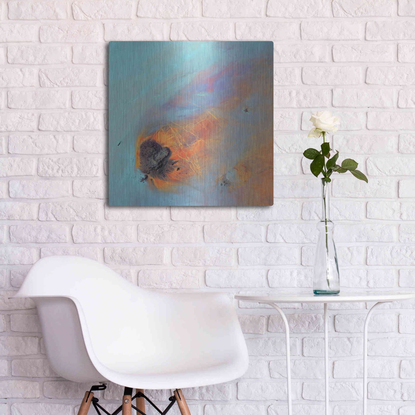 Luxe Metal Art 'Earth as Art: Re-Entry,' Metal Wall Art,24x24