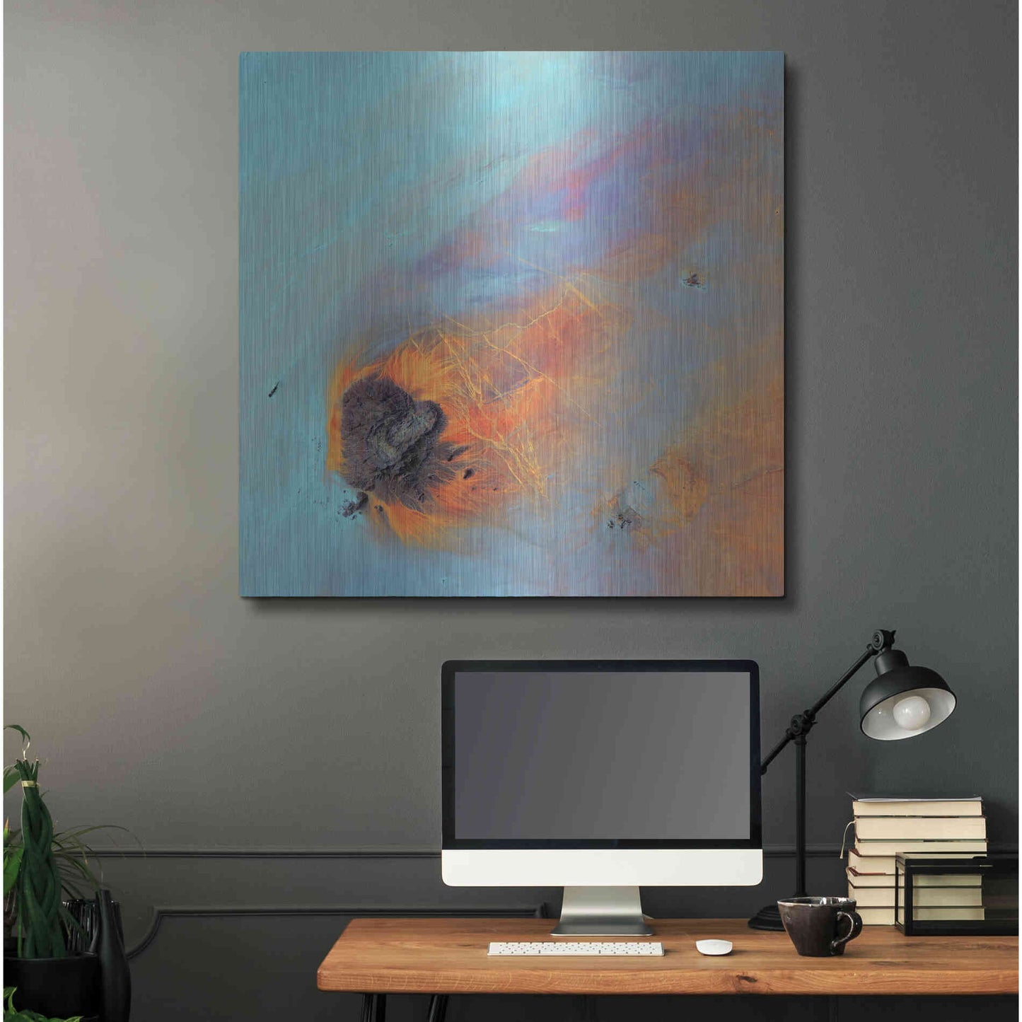 Luxe Metal Art 'Earth as Art: Re-Entry,' Metal Wall Art,36x36