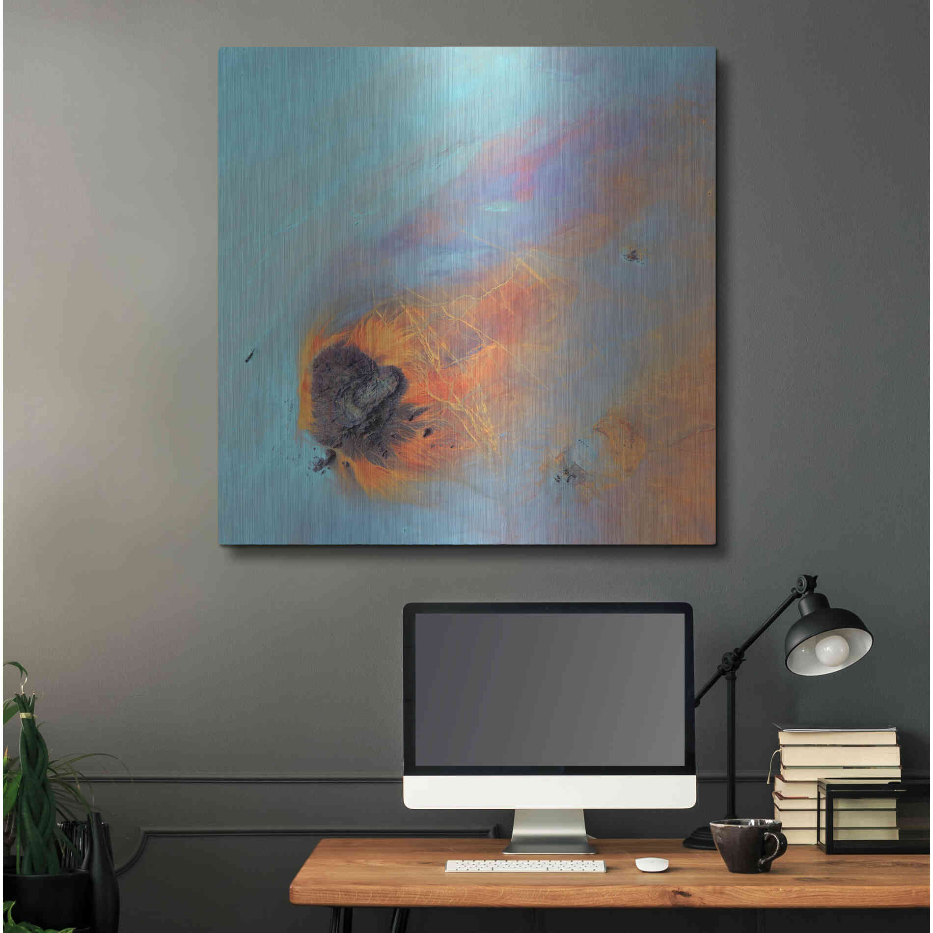 Luxe Metal Art 'Earth as Art: Re-Entry,' Metal Wall Art,36x36