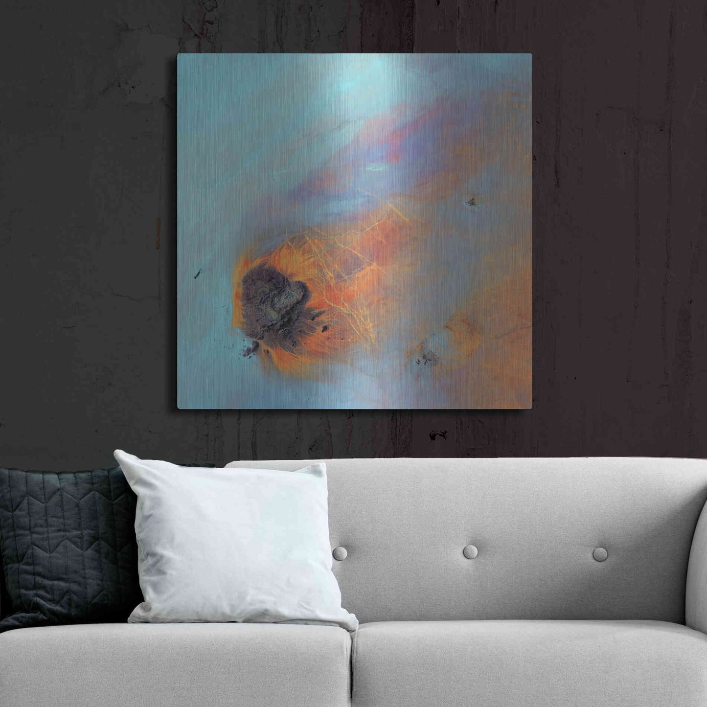 Luxe Metal Art 'Earth as Art: Re-Entry,' Metal Wall Art,36x36