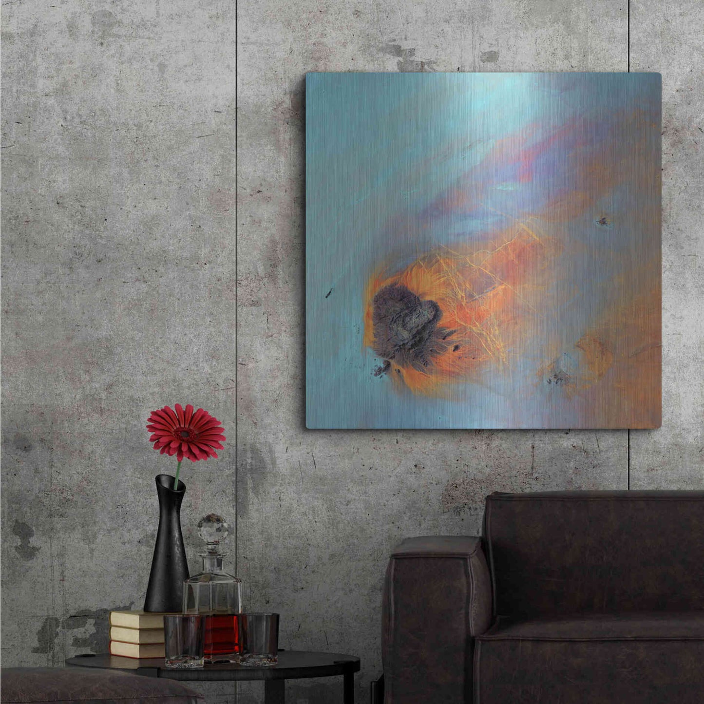Luxe Metal Art 'Earth as Art: Re-Entry,' Metal Wall Art,36x36