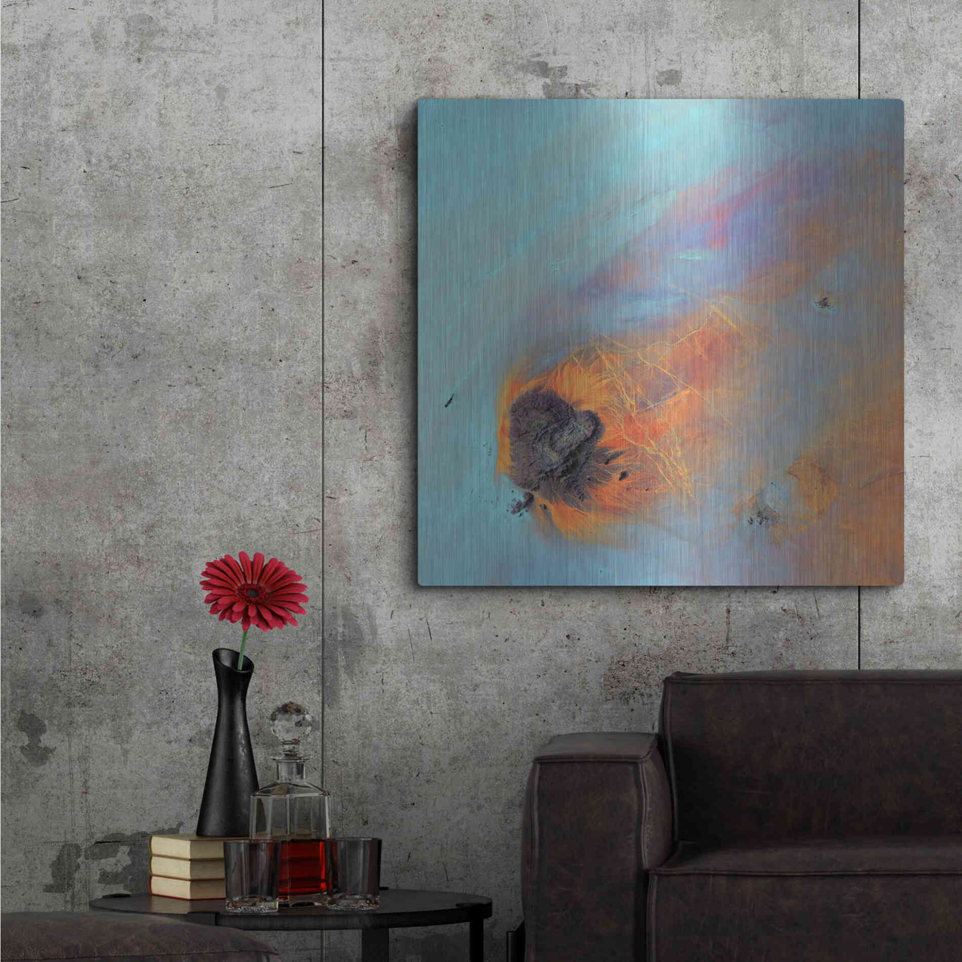 Luxe Metal Art 'Earth as Art: Re-Entry,' Metal Wall Art,36x36
