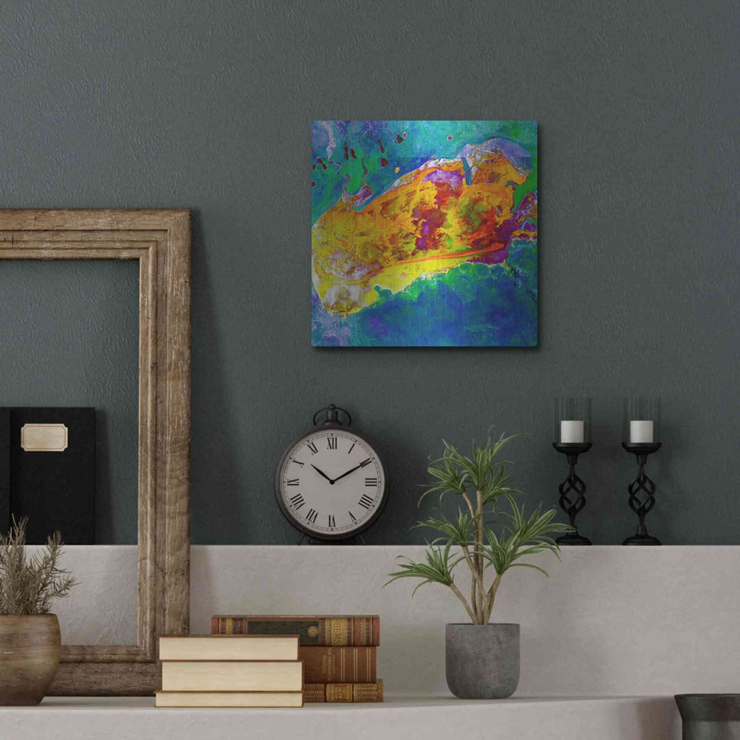 Luxe Metal Art 'Earth as Art: Salty Desolation,' Metal Wall Art,12x12