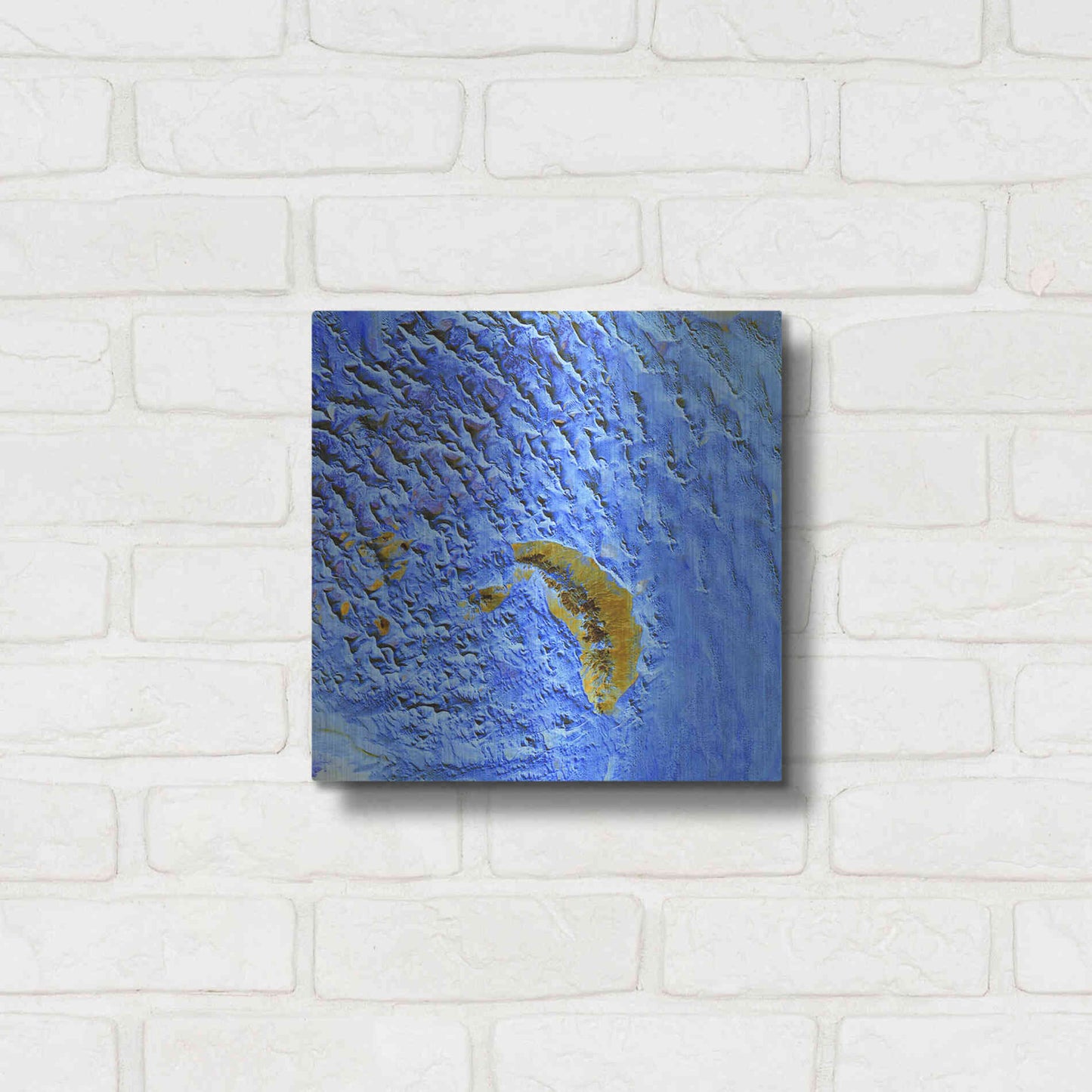 Luxe Metal Art 'Earth as Art: Sand Waves,' Metal Wall Art,12x12