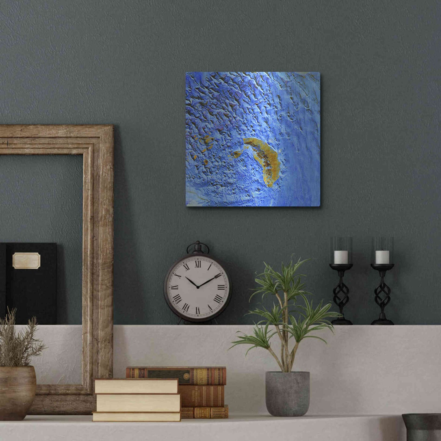 Luxe Metal Art 'Earth as Art: Sand Waves,' Metal Wall Art,12x12