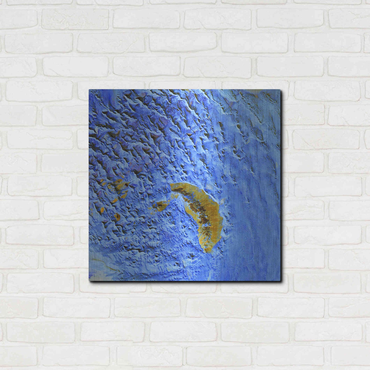 Luxe Metal Art 'Earth as Art: Sand Waves,' Metal Wall Art,24x24