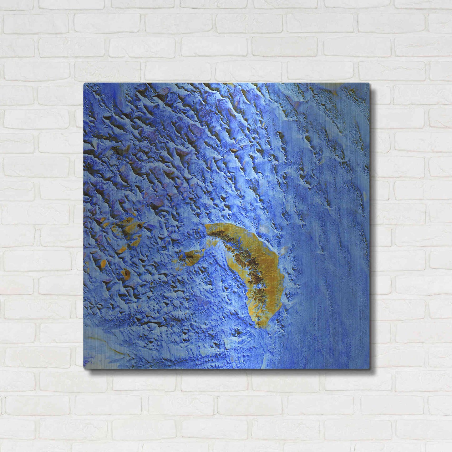 Luxe Metal Art 'Earth as Art: Sand Waves,' Metal Wall Art,36x36