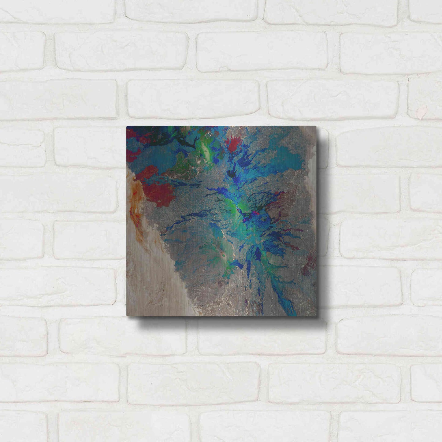 Luxe Metal Art 'Earth as Art: Torn Apart,' Metal Wall Art,12x12