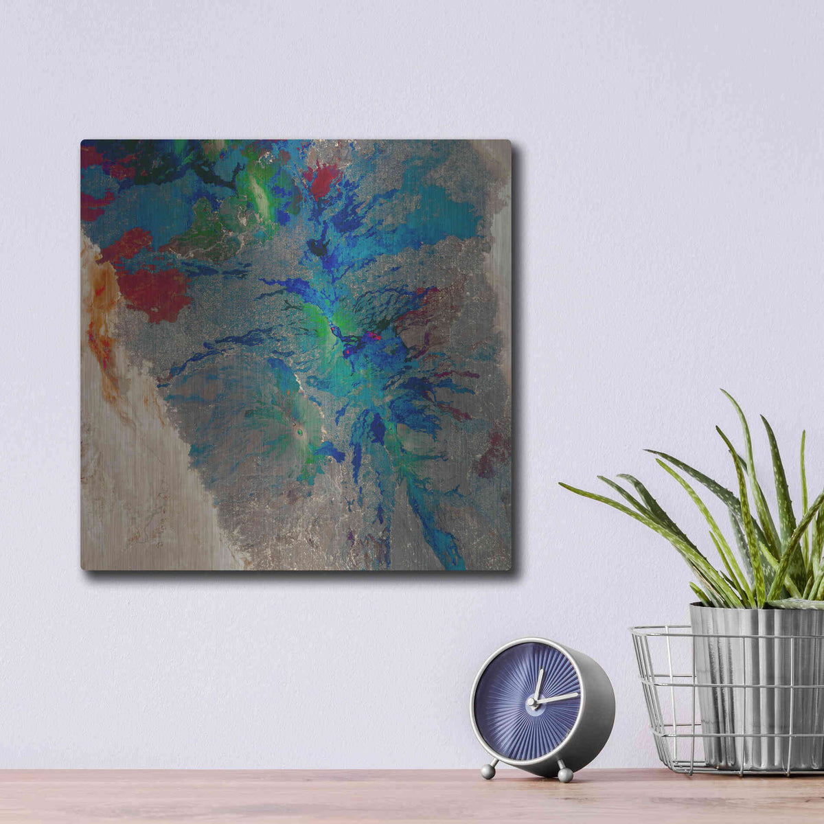 Luxe Metal Art 'Earth as Art: Torn Apart,' Metal Wall Art,12x12