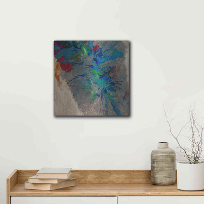 Luxe Metal Art 'Earth as Art: Torn Apart,' Metal Wall Art,12x12