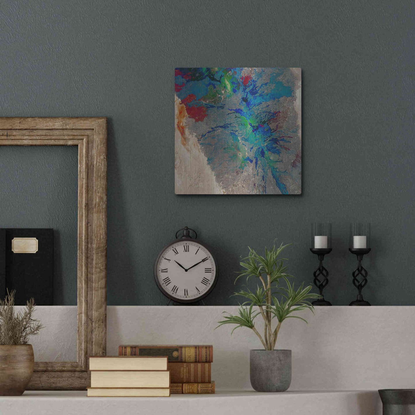 Luxe Metal Art 'Earth as Art: Torn Apart,' Metal Wall Art,12x12