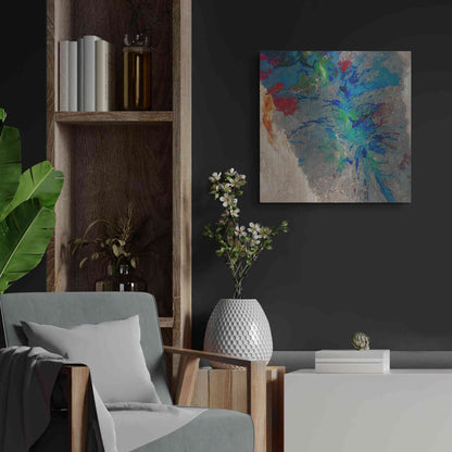 Luxe Metal Art 'Earth as Art: Torn Apart,' Metal Wall Art,24x24