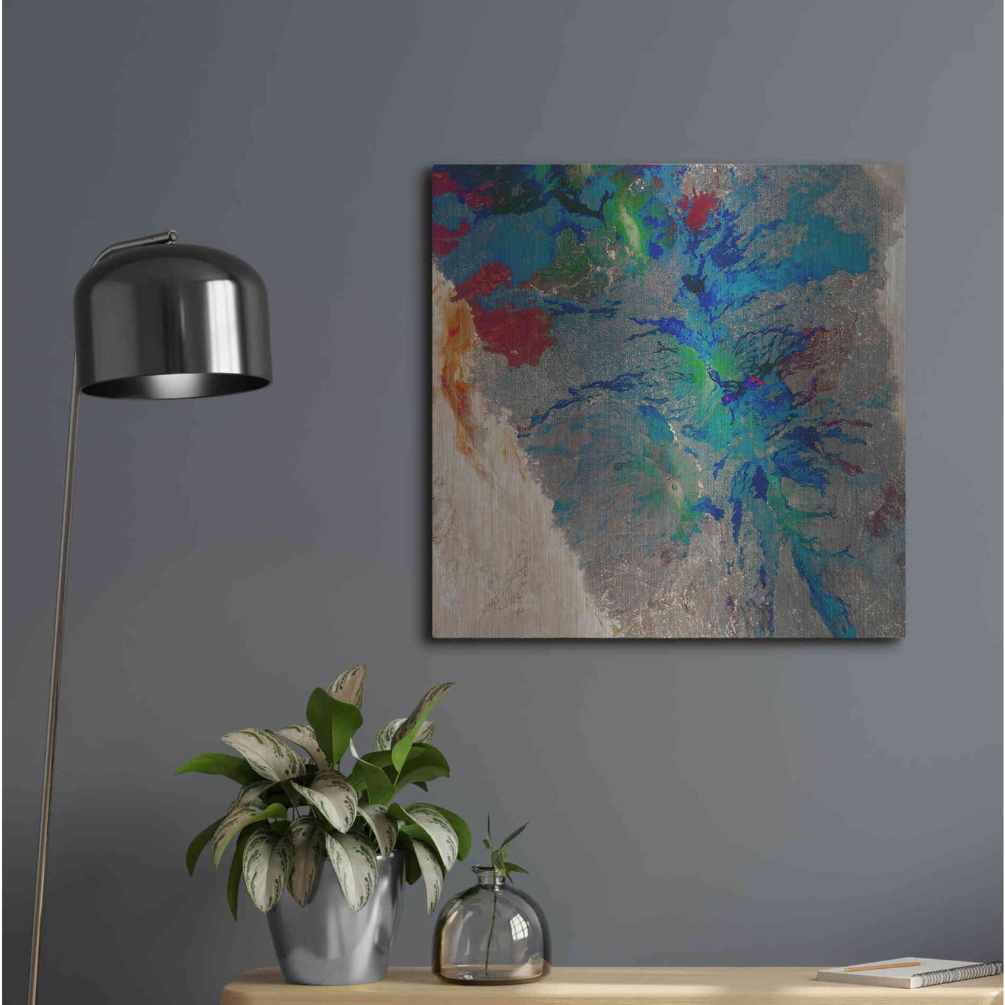 Luxe Metal Art 'Earth as Art: Torn Apart,' Metal Wall Art,24x24