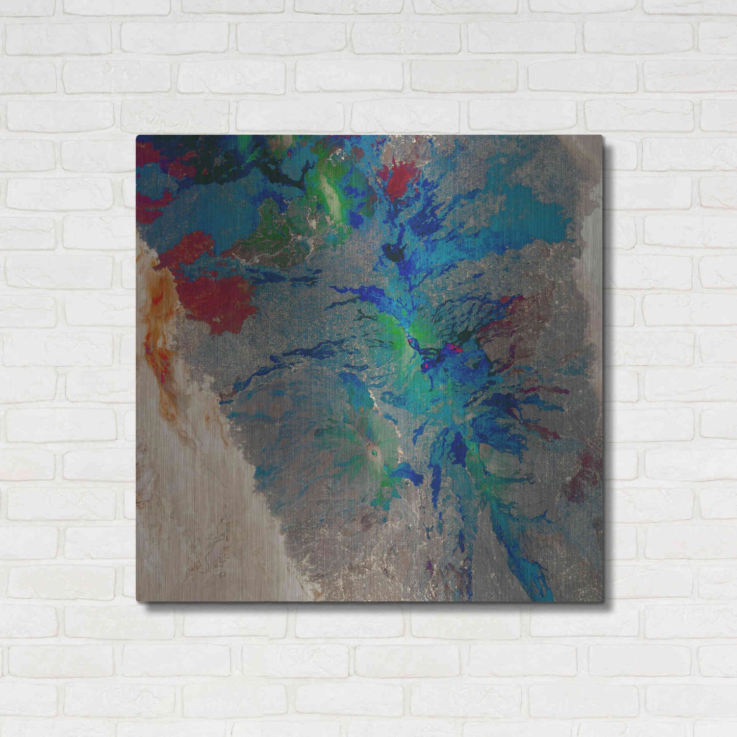 Luxe Metal Art 'Earth as Art: Torn Apart,' Metal Wall Art,36x36