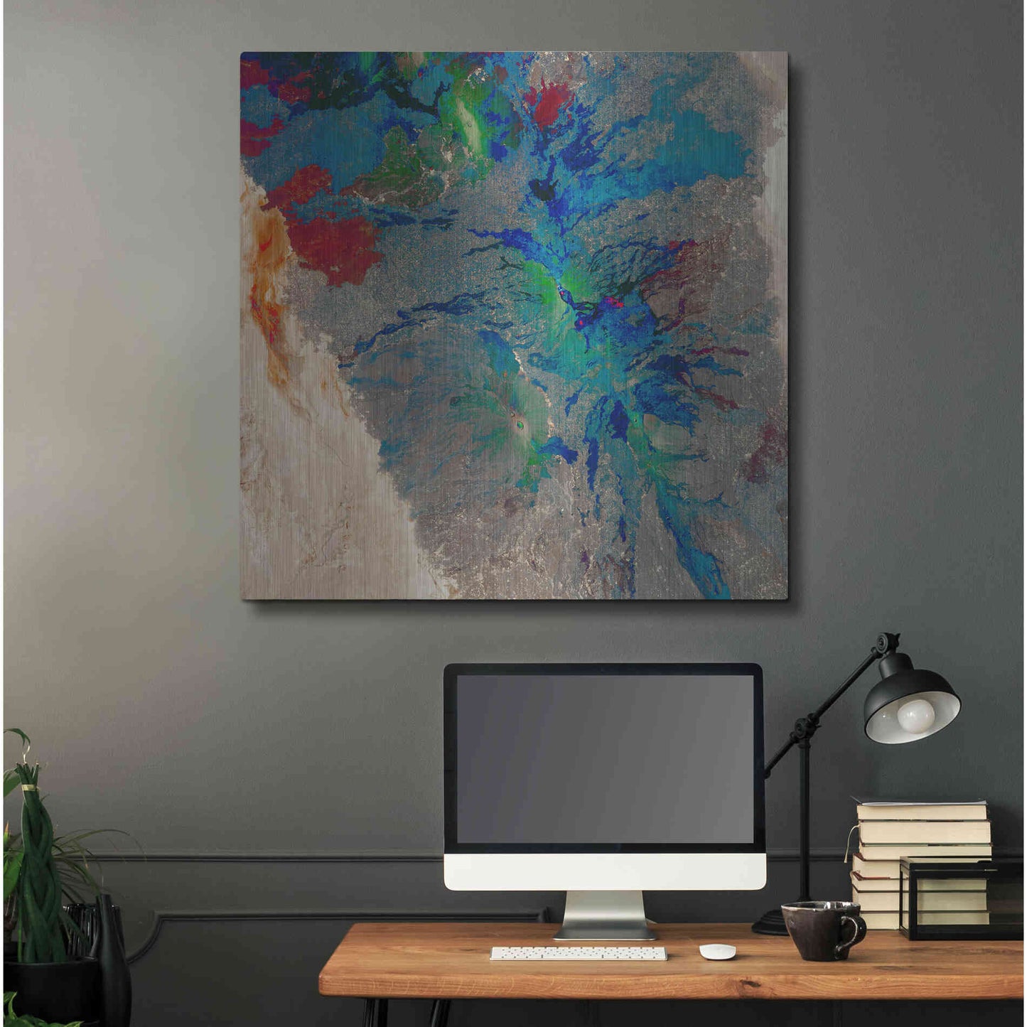Luxe Metal Art 'Earth as Art: Torn Apart,' Metal Wall Art,36x36