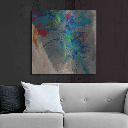 Luxe Metal Art 'Earth as Art: Torn Apart,' Metal Wall Art,36x36