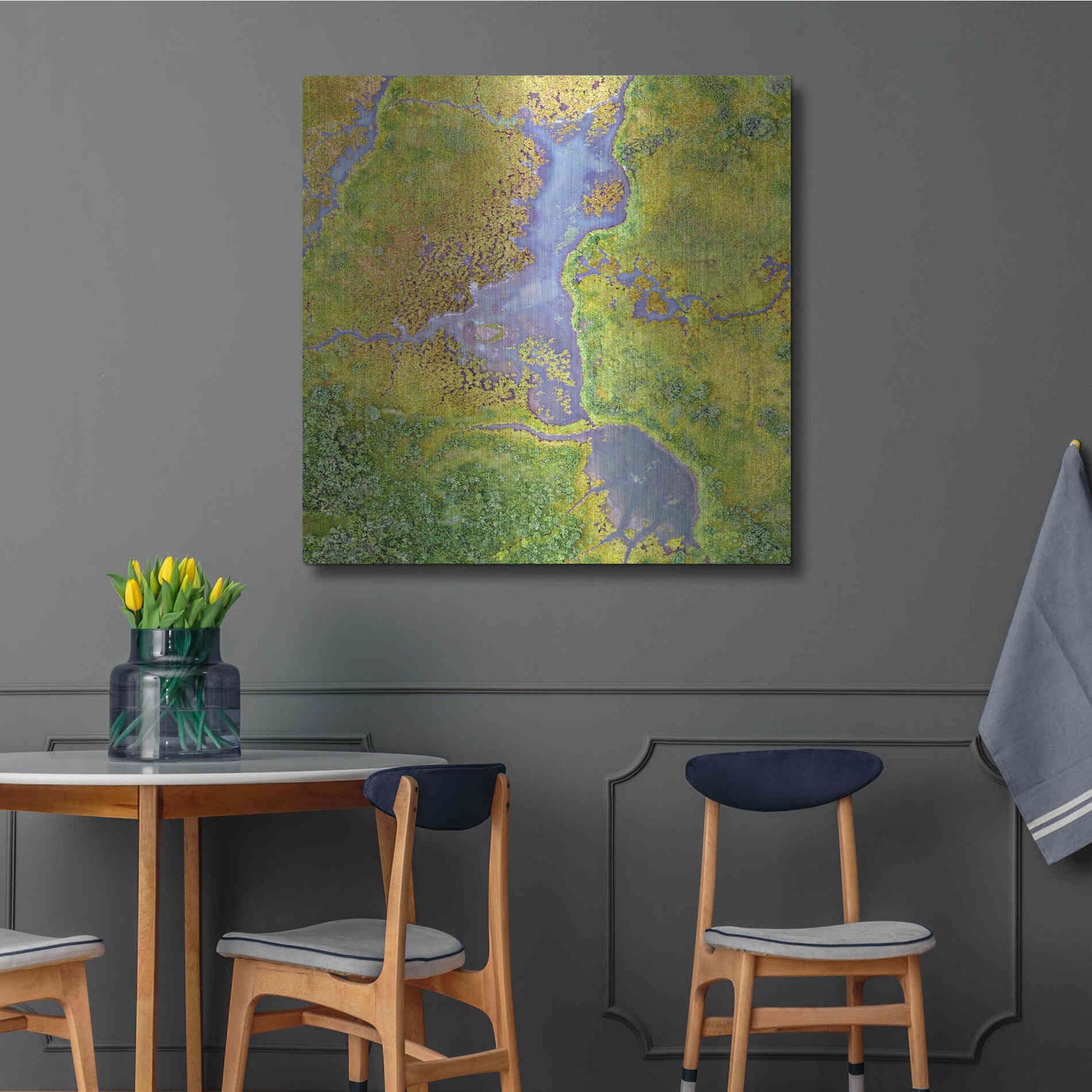 Luxe Metal Art 'Earth as Art: Watching Wetlands,' Metal Wall Art,36x36