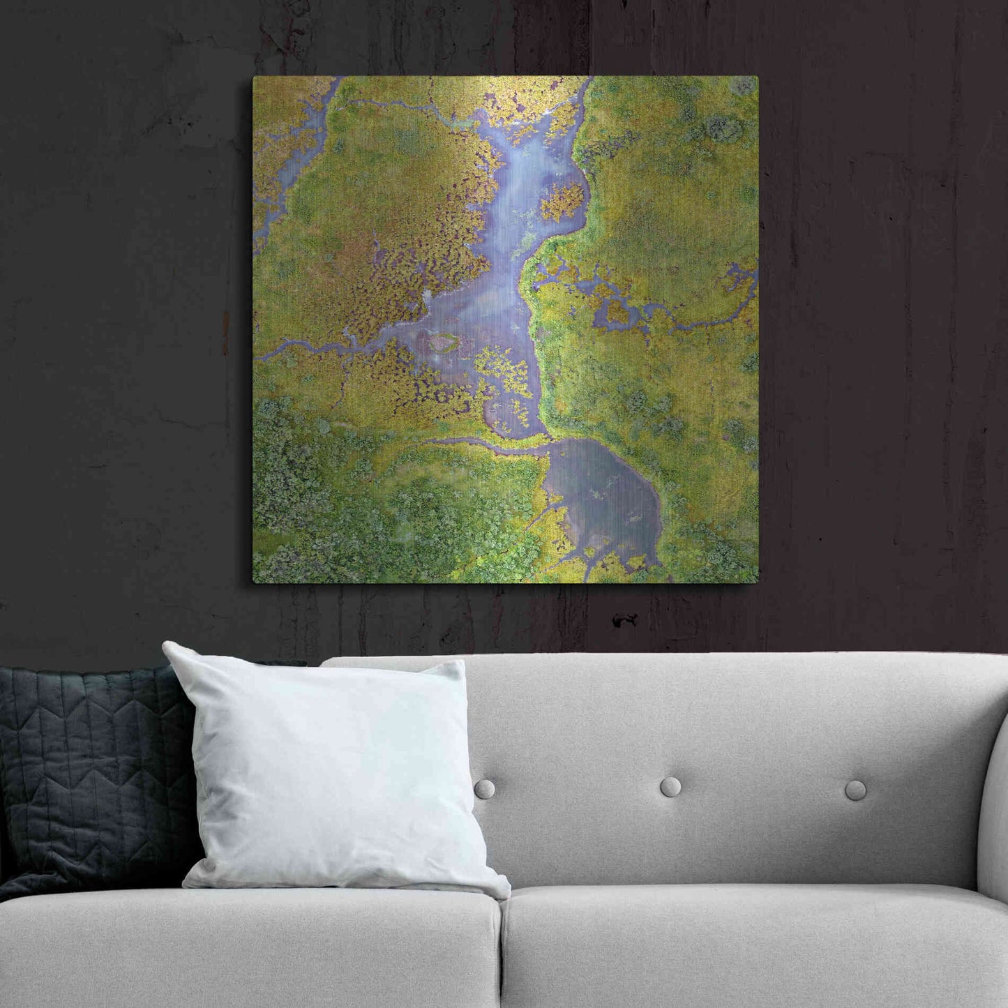 Luxe Metal Art 'Earth as Art: Watching Wetlands,' Metal Wall Art,36x36