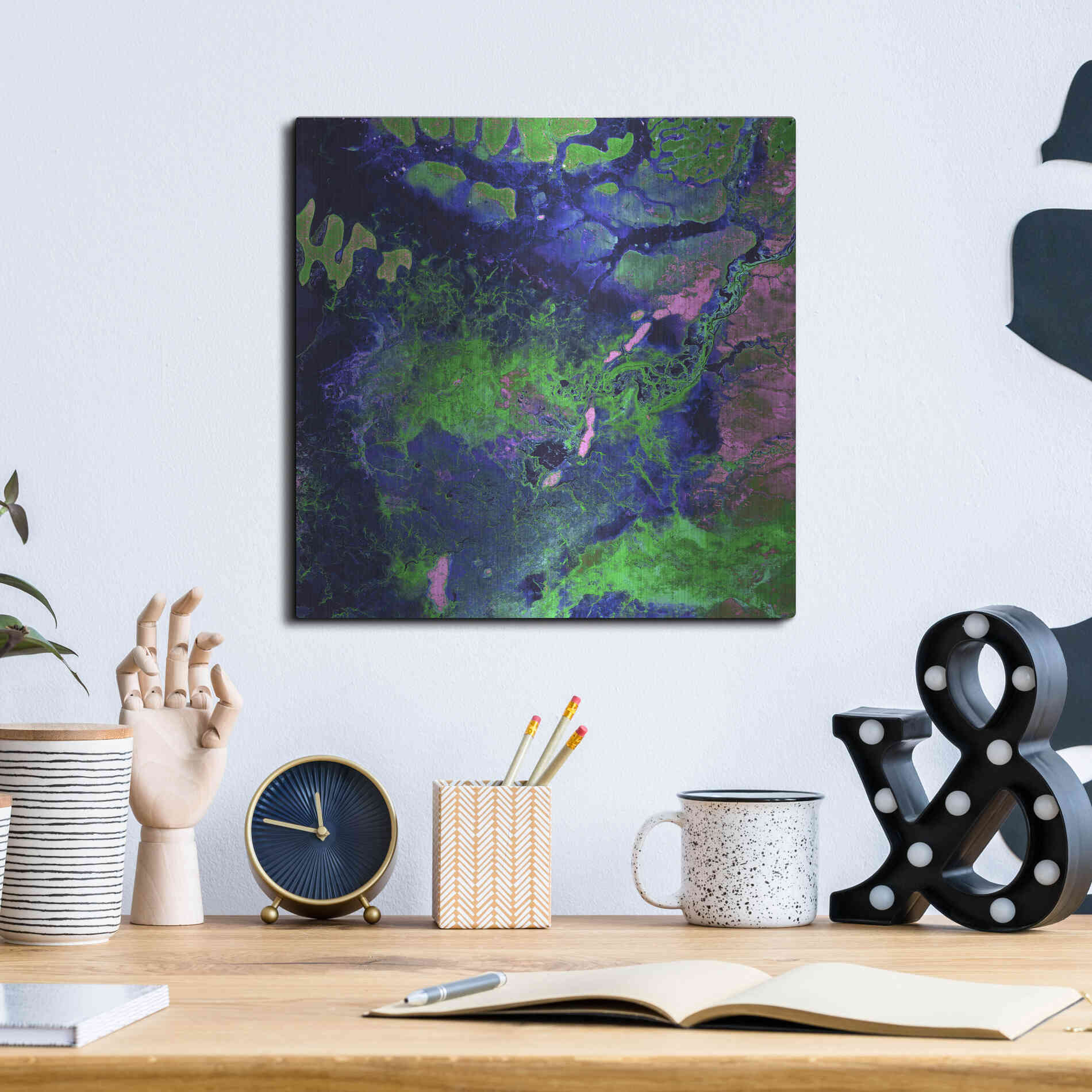 Luxe Metal Art 'Earth as Art: Wondrous Wetlands,' Metal Wall Art,12x12