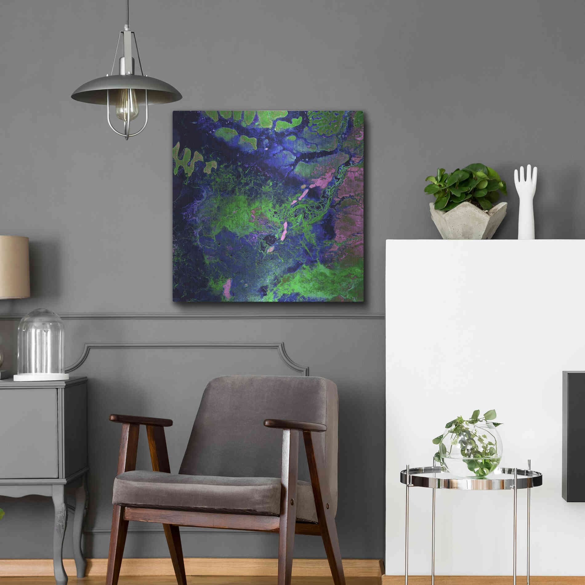 Luxe Metal Art 'Earth as Art: Wondrous Wetlands,' Metal Wall Art,24x24