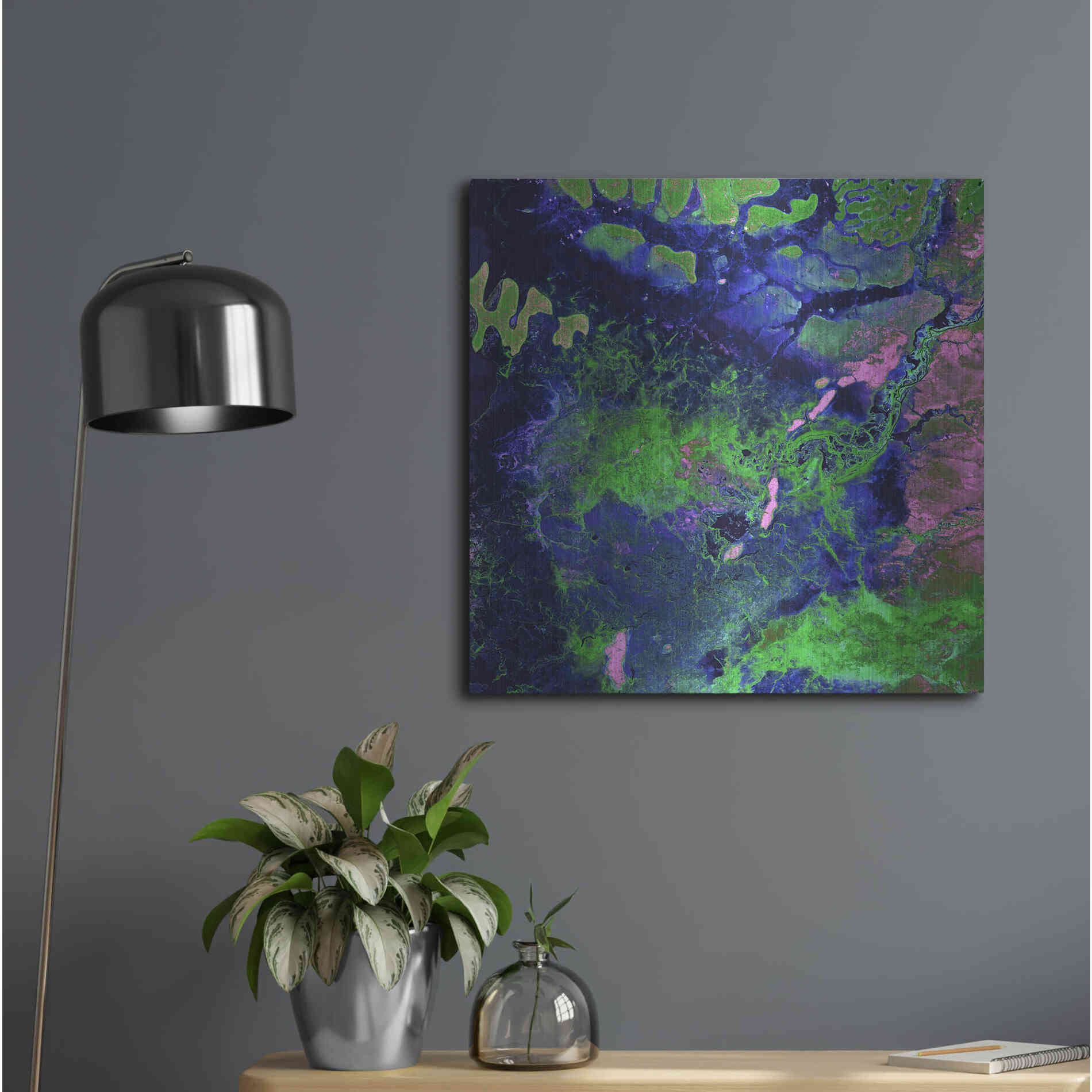 Luxe Metal Art 'Earth as Art: Wondrous Wetlands,' Metal Wall Art,24x24